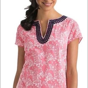 Vineyard Vines Pink and Navy short sleeve sundress